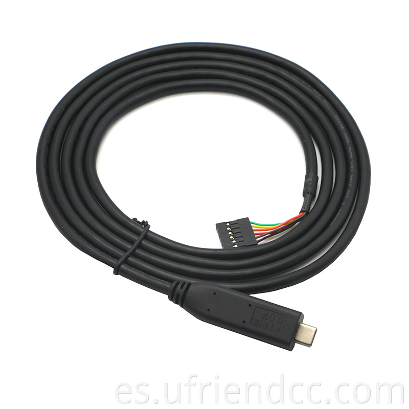 Chip personalizado PL232RL RS232 USB tipo C Tipo C a cable FTDI DuPont para conexión portátil